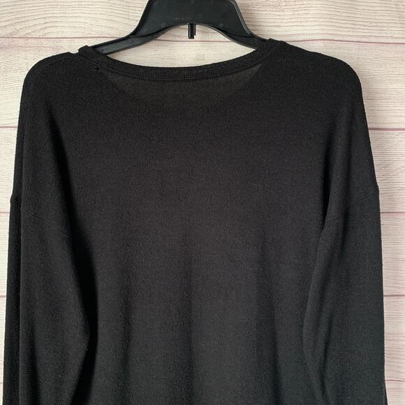Justice Girls Black Knit Sweater with White SNOW PROBS Crewneck Size 14/16 - Picture 7 of 13